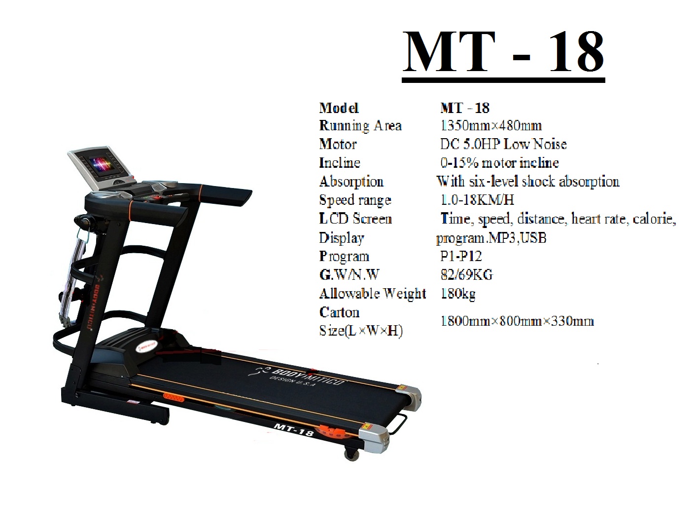 Máy chạy bộ MT-18 (4,5HP)